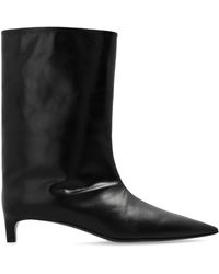 Jil Sander - Pointed-toe Leather Boots - Lyst