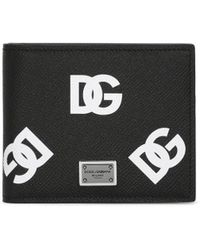 Dolce & Gabbana - Portefeuille en cuir à logo DG - Lyst