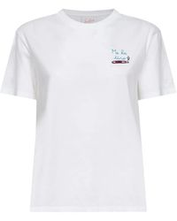 MC2 Saint Barth - Embroidered Cotton T-Shirt - Lyst
