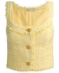 Alice + Olivia - Shila Button-Embellishment Top - Lyst