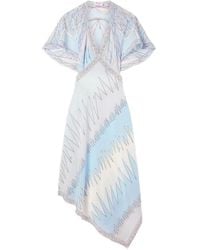 PUCCI - Drago And Dune Print Crêpe De Chine Dress - Lyst