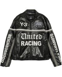 Y-3 - X Nbhd Leather Jacket - Lyst