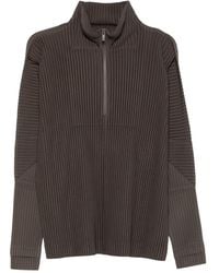 Homme Plissé Issey Miyake - Zip-Up Pleated Top - Lyst