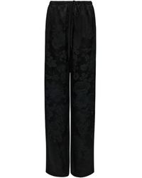 MM6 by Maison Margiela - Floral-Jacquard Trousers - Lyst