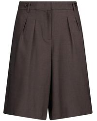 Liu Jo - Mélange Pleated Denim Shorts - Lyst