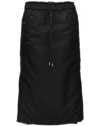 Sacai - Jupe Mi-Longue À Zip Latéral - Lyst