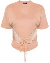 Mugler - T-shirt corseté en coton - Lyst