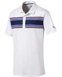 PUMA - Montauk Gestreept Poloshirt - Lyst