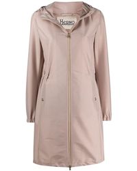Herno Imperméable zippée à capuche - Rose