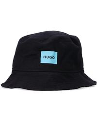 HUGO - Larry-f Logo-print Bucket Hat - Lyst
