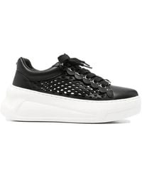 Cult - Nirvana Cutout Leather Sneakers - Lyst