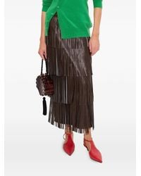 Simon Miller - Za Tiered Fringe Midi Skirt - Lyst