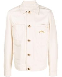 Versace - Logo-print Cotton Shirt Jacket - Lyst