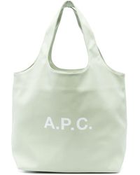 A.P.C. - Ninon Logo-print Tote Bag - Lyst