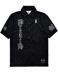 BREATH - X Mitchell & Ness Pinstriped Logo-Print Shirt - Lyst