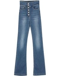Elisabetta Franchi - High-rise Bootcut Jeans - Lyst
