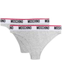 Moschino - Logo-waistband Briefs (pack Of Two) - Lyst
