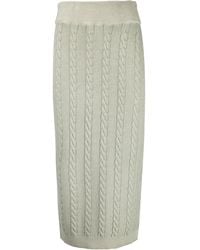 Woolrich - Cable-Knit Virgin-Wool Skirt - Lyst