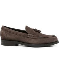 Tod's - Tassel-Detail Suede Loafers - Lyst