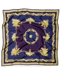 Versace - Schal Aus Seidentwill Mit Print 90Cm - Lyst