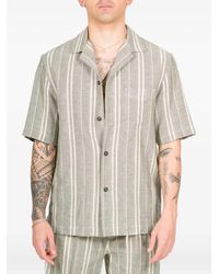 Paolo Pecora - Striped-Pattern Short-Sleeve Shirt - Lyst