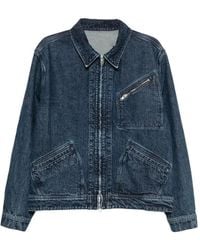 KENZO - Signature Utility Logo-Embroidered Denim Jacket - Lyst