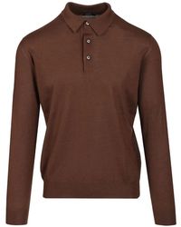 Fedeli - Pull À Boutonnière En Maille Fine - Lyst