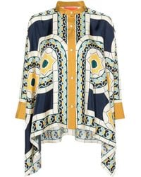 La DoubleJ - Foulard ジオメトリックパターン シルクシャツ - Lyst
