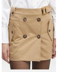 Bardot - Button-Fastening Belted Mini Skirt - Lyst