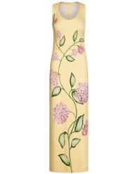Oscar de la Renta - Porcelain Flower Jersey Dress - Lyst