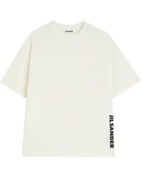 Jil Sander - Crew-Neck T-Shirt With Printed Logo - Lyst