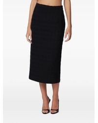Alessandra Rich - Bouclé Check Skirt - Lyst
