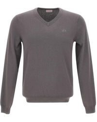 Sun 68 - Jersey bordado con cuello en V - Lyst