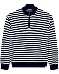 Paul & Shark - Striped Half-Zip Sweater - Lyst
