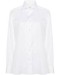 Zegna - Spread-collar Poplin Shirt - Lyst