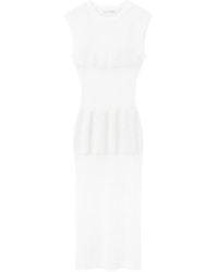 Stella McCartney - Mesh-Knit Sleeveless Midi Dress - Lyst