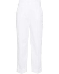 Peserico - Pressed-crease Cropped Trousers - Lyst