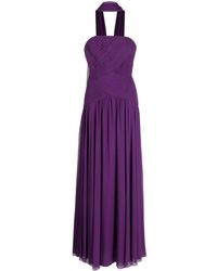 Elie Saab - Draped-design Silk Blend Dress - Lyst