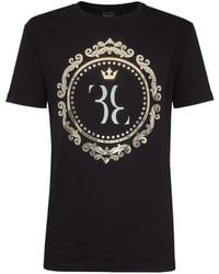 Billionaire - Baroque-Print Round-Neck T-Shirt - Lyst
