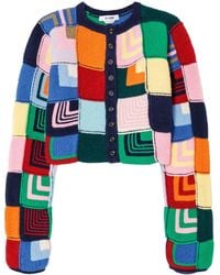 RE/DONE - Cardigan en crochet à design patchwork - Lyst