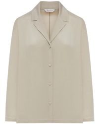 Max Mara - Bowling Collar Long-Sleeve Shirt - Lyst