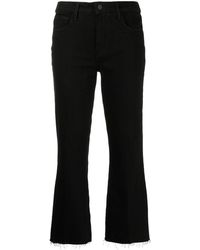 L'Agence - Cropped Straight-leg Trousers - Lyst