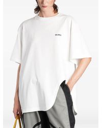 The Attico - Logo-Print Asymmetric T-Shirt - Lyst