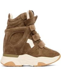 Isabel Marant - Balskee Suède High-Top Sneakers Met Sleehak - Lyst