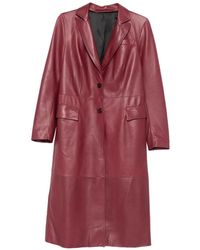 Salvatore Santoro - Manteau En Cuir À Boutonnage Simple - Lyst