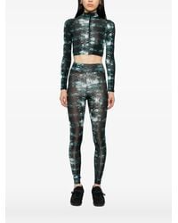 Tessitura - Emerald Snakeskin-Print Cropped Performance Jacket - Lyst