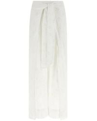 Polo Ralph Lauren - Embroidered-Lace Wrap Palazzo Pants - Lyst