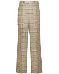 AURALEE - Check-Pattern Trousers - Lyst