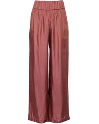 Aspesi - Straight-Leg Satin Trousers - Lyst