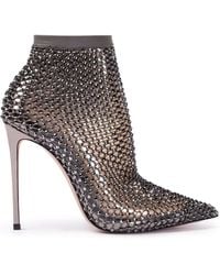Le Silla - Gilda 120Mm Mesh Ankle Boots - Lyst
